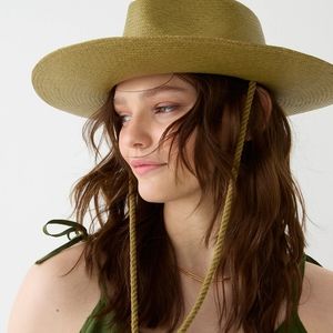 New! J Crew Wide Brim Panama Hat Medium/ Large NWT